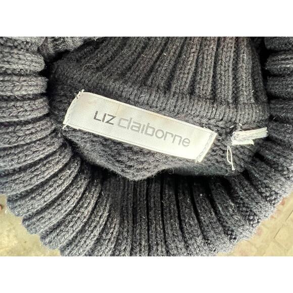 Liz Claiborne sweater turtle neck black and white - Picture 7 of 7